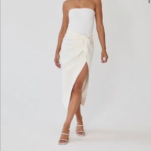 BOA Because of Alice Linen Wrapped Skirt-S